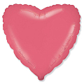 Сердце Коралловый / Pastel red, фольгированный шар