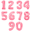 Цифры Нежные розовые в упаковке, фольгированные шары