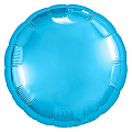 Круг Холодный голубой в упаковке, фольгированный шар