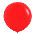 Красный, Пастель / Red, латексный шар 