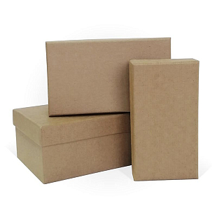 Набор подарочных коробок 3 в 1 "Крафт"  / прямоугольник 