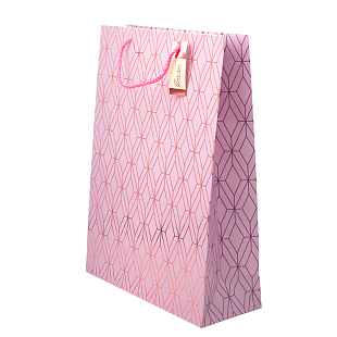 Пакет подарочный "Розовый узор" 