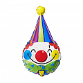 Веселый клоун голова, фольгированный шар
