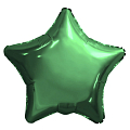 Звезда Зеленый, фольгированный шар