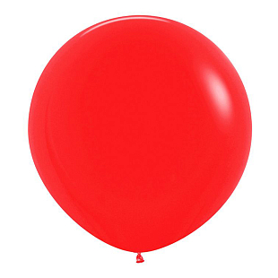 Красный, Пастель / Red, латексный шар 