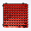 Декоративные панели с квадратными пайетками, Красный