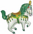 Нарядная лошадь (зеленая), фольгированный шар