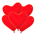 Сердце Красный, Пастель (Яркий красный) / Red, латексный шар