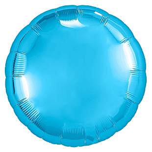 Круг Холодный голубой в упаковке, фольгированный шар